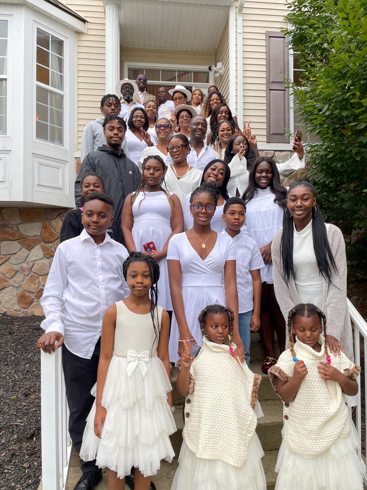 The Agyekum family gathered together