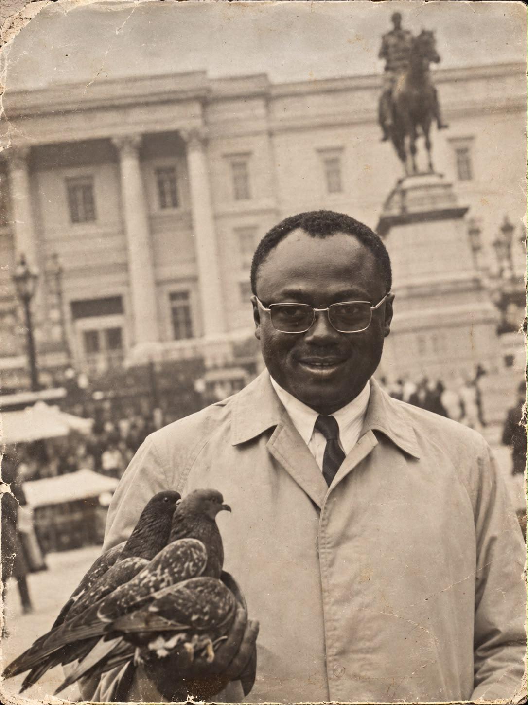A young Kofi Ohene Agyekum abroad